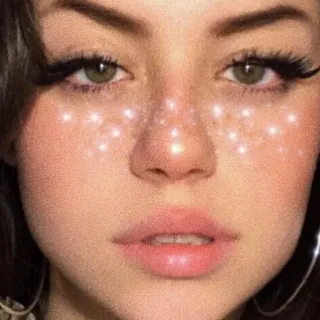 💞 ff016296 khuôn mặt, phụ nữ, vẻ đẹp, trang điểm, chân dung, lấp lánh whatsapp sticker