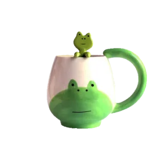 🐸 1811c08e Frosch, Tasse, süß, Tier, Trinkgefäß telegram sticker