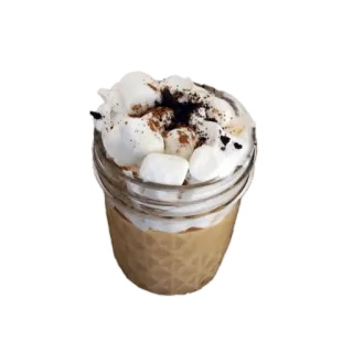 ☕️ 137a6cb1 drink, marshmallows, coffee, dessert, jar whatsapp sticker