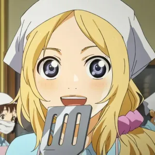 🌚 0b5cbff7 Anime, Gadis, Lucu, Memasak, Memanggang, Koki telegram sticker