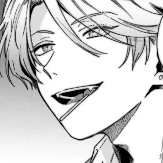 🍆 304a23e0 Anime, Manga, Postać, Uśmiech, Portret telegram sticker