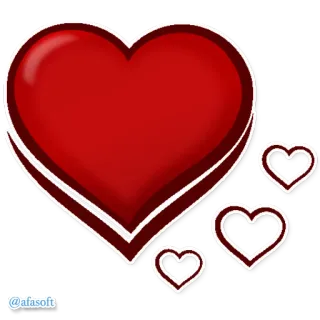 💕 511fff2f @afasoft hart, liefde, valentijn, rood telegram sticker