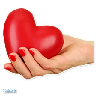 👨 d466a993 @afasoft hart, liefde, rood, hand, valentijn, zorg telegram sticker