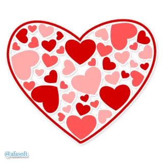💗 de8da207 @afasoft hart, liefde, harten, rood, roze, valentijnsdag telegram sticker