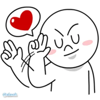 💟 25f942e6 @afasoft kreskówka, serce, miłość, postać, rysunek liniowy telegram sticker