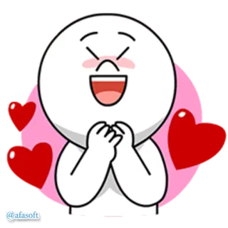 💝 2a0e5e3b szczęśliwy, serca, miłość, uroczy, kreskówka telegram sticker