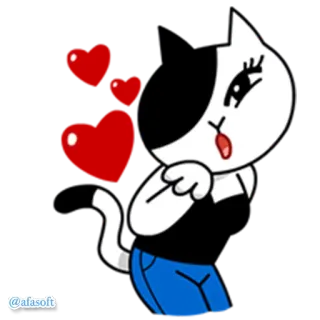 💘 2bfa8b73 @afasoft kot, kreskówka, słodki, naklejka telegram sticker