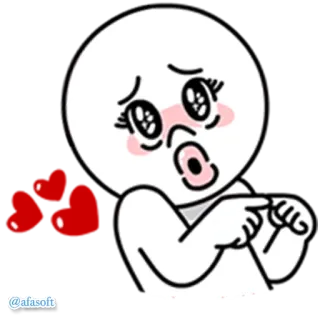 💞 be807714 @afasoft kreskówka, postać, naklejka, emoji, słodkie telegram sticker
