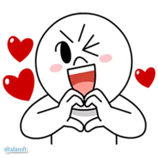 💗 ff51db8d Kreskówka, Miłość, Słodkie, Serce, Emoji, Naklejka telegram sticker