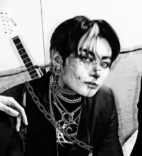 💔 bf0a3f05 gotik, gelap, rantai, pentagram, horor, menakutkan, hitam putih telegram sticker