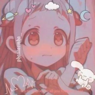 🖤 4d679fd9 phantomha Аниме, Милый, Каваий, Розовый, Манга, Персонаж whatsapp sticker