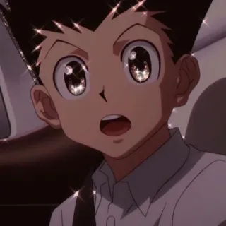🖤 71f82ff0 Gon Freecss Hunter x Hunter Аниме, Мультфильм, Гон Фрикс, Hunter x Hunter, Сёнэн, Мальчик, Блестки whatsapp sticker