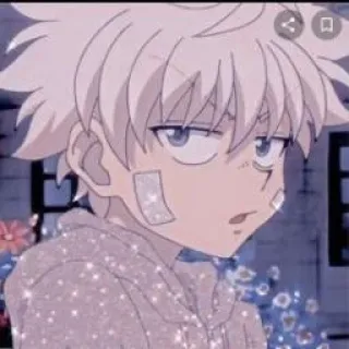 🖤 a3fba112 Killua Zoldyck Hunter x Hunter Аниме, Киллуа, Hunter x Hunter, Персонаж, Наклейка, Мультфильм whatsapp sticker