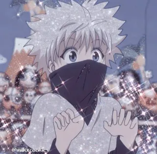 🖤 b1aeb964 Killua Hunter x Hunter @milkxcookies Аниме, Парень, Мультфильм, Киллуа Золдик, Hunter x Hunter whatsapp sticker