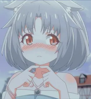 🖤 c3a9e700 Аниме, Каваий, Мультфильм, Милый, Манга, Девушка, Девушка-кошка whatsapp sticker