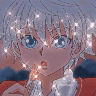 🖤 c9ef0dd7 Killua Zoldyck Hunter x Hunter Аниме, Киллуа, Блеск, Мультфильм, Милый, Hunter x Hunter whatsapp sticker