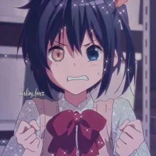 🖤 f4130f3b Аниме, Девушка, Злая, Мультфильм, Иллюстрация, Манга whatsapp sticker