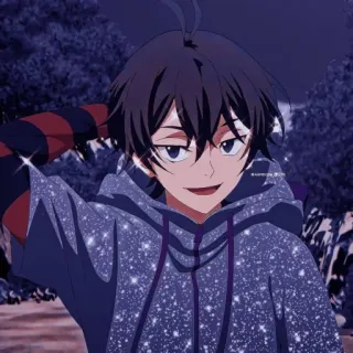 🖤 feb9d3ad Аниме, Мультфильм, Персонаж, Иллюстрация whatsapp sticker