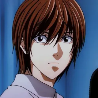 😈 6151c13f Light Yagami Death Note Аниме, Манга, Персонаж, Лайт Ягами, Тетрадь смерти, Серьезный whatsapp sticker