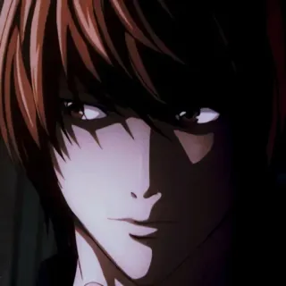 😈 663fbe0a Light Yagami Death Note Аниме, Death Note, Лайт Ягами, Манга, Персонаж whatsapp sticker