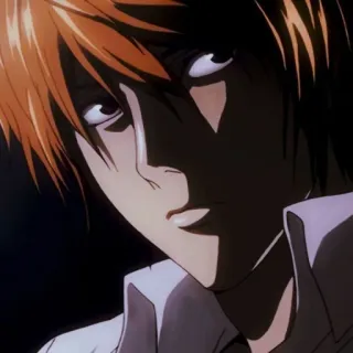 😈 9943e2ae Light Yagami Death Note Аниме, Манга, Тетрадь смерти, Лайт Ягами, Кира whatsapp sticker