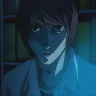 😈 affddaa4 Light Yagami Death Note Аниме, Персонаж, Death Note, Лайт Ягами whatsapp sticker