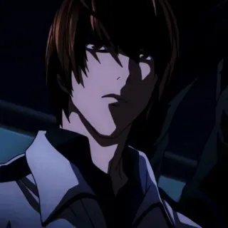 😈 b8b0aa31 Light Yagami Death Note Аниме, Death Note, Лайт Ягами, Манга, Персонаж, Анимация whatsapp sticker