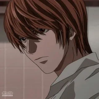 😈 bfb0e469 Light Yagami Death Note Аниме, Death Note, Лайт Ягами, Персонаж, Манга whatsapp sticker