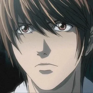 😈 c24cbc3d Light Yagami Death Note Аниме, Манга, Персонаж, Фанарт, Портрет whatsapp sticker