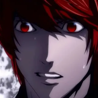 😈 da9669bb Light Yagami Death Note Аниме, Манга, Death Note, Лайт Ягами, Персонаж, Злодей whatsapp sticker