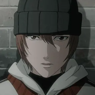 😈 efa243c1 Light Yagami Death Note Аниме, Манга, Персонаж, Лайт Ягами, Тетрадь смерти whatsapp sticker