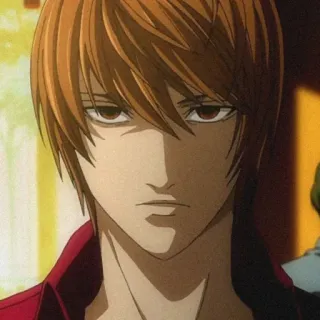 😈 f04e3542 Light Yagami Death Note Аниме, Death Note, Лайт Ягами, Персонаж, Манга, Анимированный, Японский whatsapp sticker