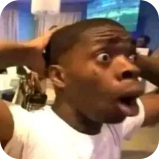 😧 75018ba6 verrast, geschokt, meme, grappig, reactie, man, emotie telegram sticker