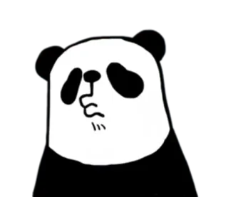 😐 626f472c Panda, Cartone animato, Carino, Animale, Disegno, Personaggio whatsapp sticker