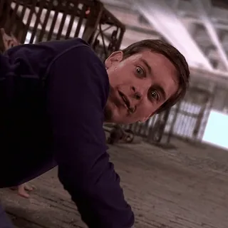 😯 1ba19f92 Spider-Man Spider-Man (2002) spider-man, tobey maguire, meme, funny, movie scene, marvel telegram sticker