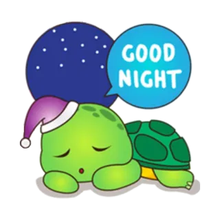 😴 a74b1a14 GOOD NIGHT 거북이, 자는, 잘 자요, 수면, 밤 telegram sticker