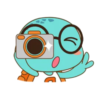 👌 f8bbd3b6 거북이, 카메라, 안경, 사진, 만화 telegram sticker