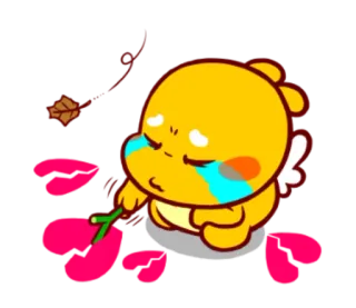 ❤ 44b11279 hoạt hình, khóc, buồn, khủng long, dễ thương, nhãn dán telegram sticker