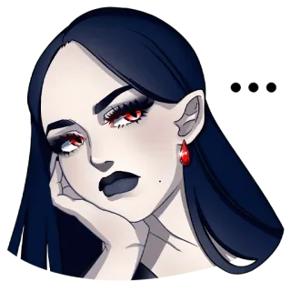 😐 aadd90d7 แวมไพร์, โกธิค, ผู้หญิง, มืด, สยองขวัญ, เหนือธรรมชาติ telegram sticker