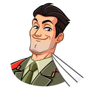 ☺️ 0668c8e3 hombre, cuchillo, ataque, violencia, peligro, uniforme militar telegram sticker