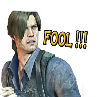 😒 c3412f85 FOOL!!! 傻瓜, 贴纸, 表情包 telegram sticker