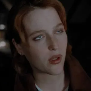🙄 2cfd5fec Dana Scully The X-Files Dana Scully, X-Files, Gillian Anderson, serie TV, FBI, investigatrice telegram sticker