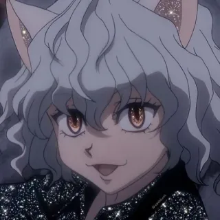 😽 f6021738 Neferpitou Hunter x Hunter anime, mèo, Neferpitou, Hunter x Hunter, kiến chimera, fantasy telegram sticker
