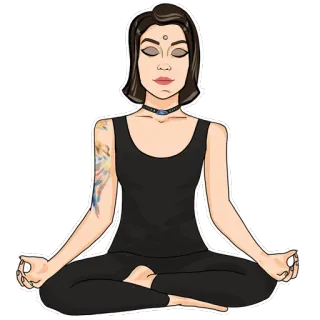 🌏 79217d2d 명상, 요가, 웰빙, 영적인, 평온, 평화, 여성 telegram sticker