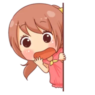 😱 4ff51b65 Anime, Garota, Desenho animado, Fofo, Kawaii, Surpreso, Tímido whatsapp sticker