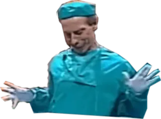 🖐 25935aae médico, doutor, pijama cirúrgico, hospital, cirurgião telegram sticker