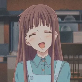 😊 d7ad9ae3 动漫, 女孩, 微笑, 快乐, 卡通 telegram sticker