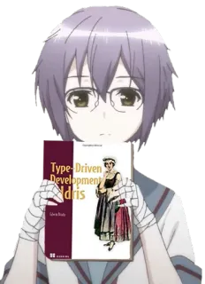 👩‍🔬 56c03756 Type-Driven Development with Idris 书, 动漫, 眼镜, 角色, 伊德瑞斯, 编程 telegram sticker