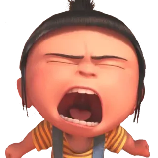 ✳️ f117c386 Agnes Despicable Me cartoon, angry, screaming, despicable me, agnes whatsapp sticker