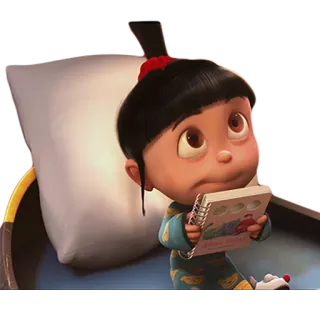 😴 b731959e Agnes Despicable Me 만화, 아그네스, 슈퍼배드, 영화, 캐릭터 telegram sticker